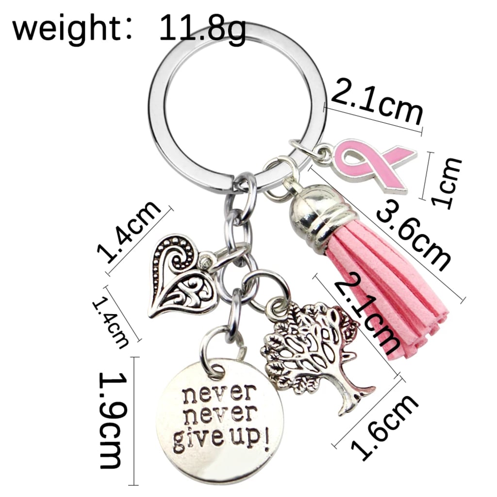 Breast Cancer Keychain Charm